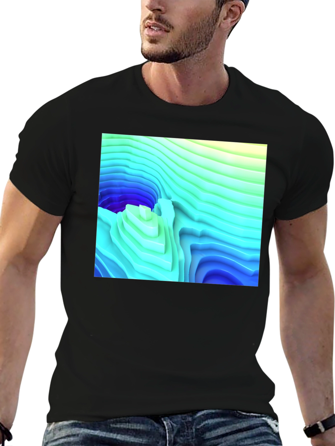 Abstract Topographic T-Shirt