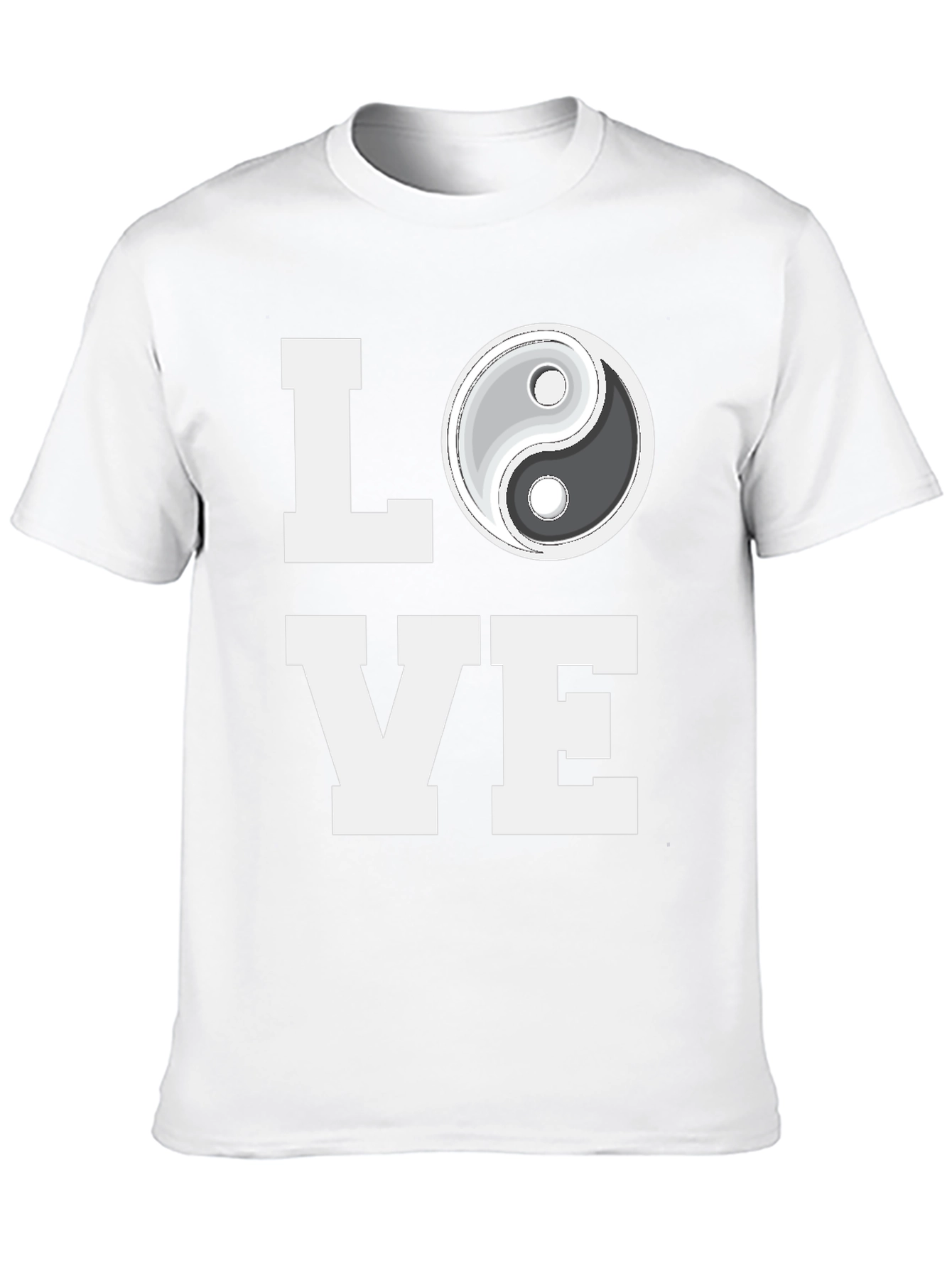 Yin Yang Love Graphic Tee - Trendy Black T-Shirt