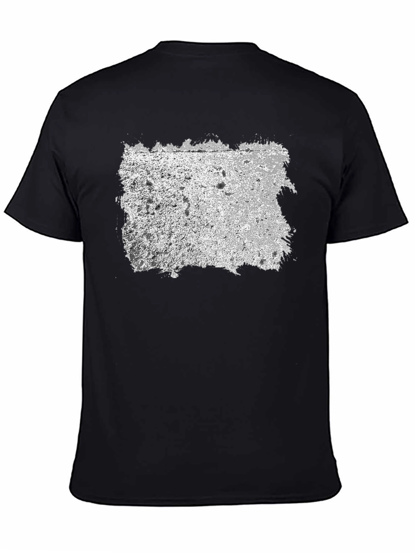 Textured Graphic Print Crew Neck T-Shirt