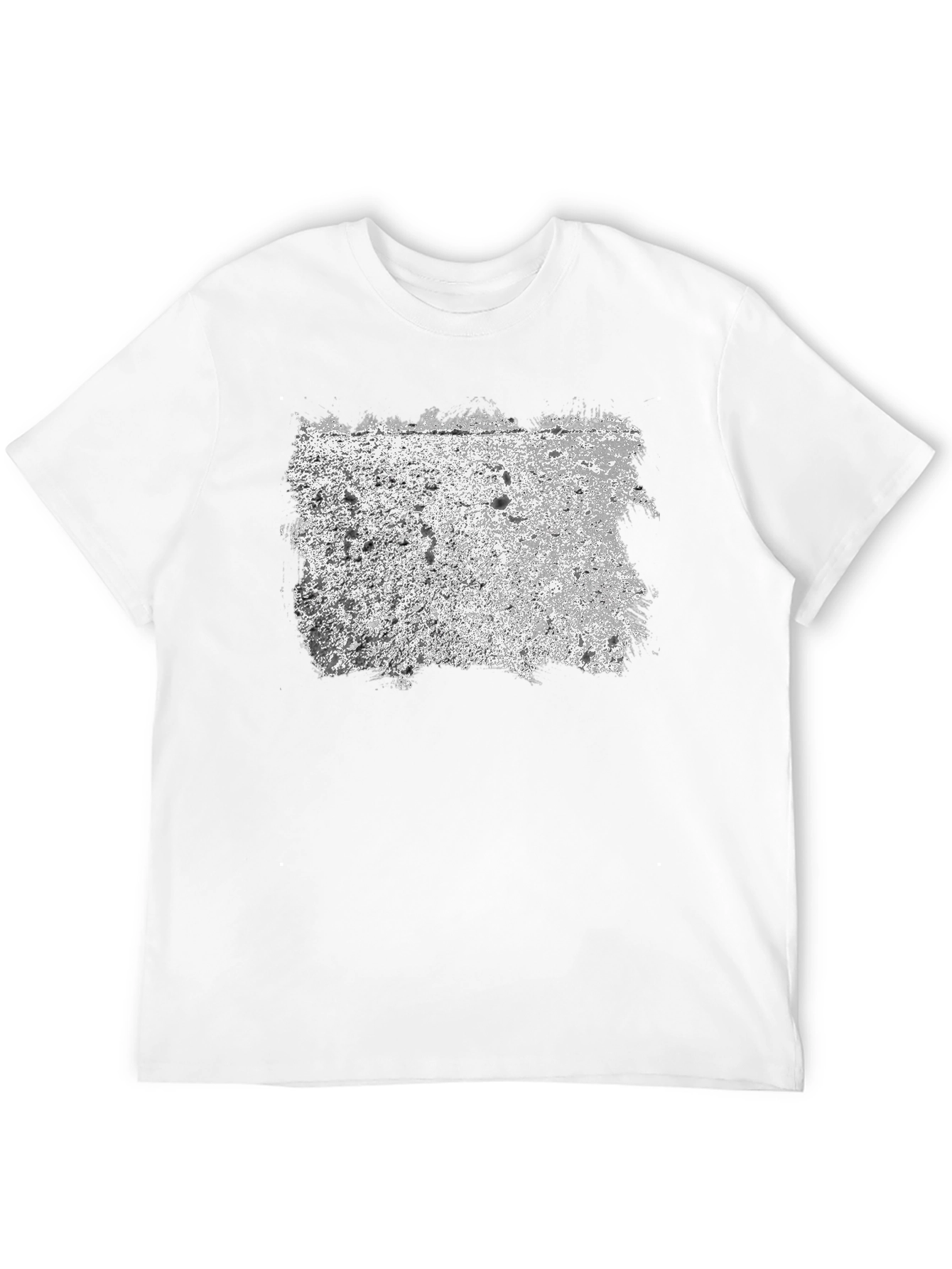 Textured Graphic Print Crew Neck T-Shirt