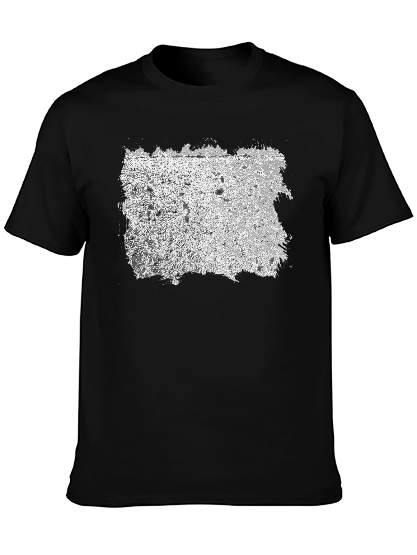 Textured Graphic Print Crew Neck T-Shirt