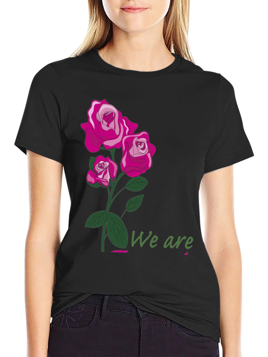 Floral Rose T-Shirt - We Are Graphic Tee