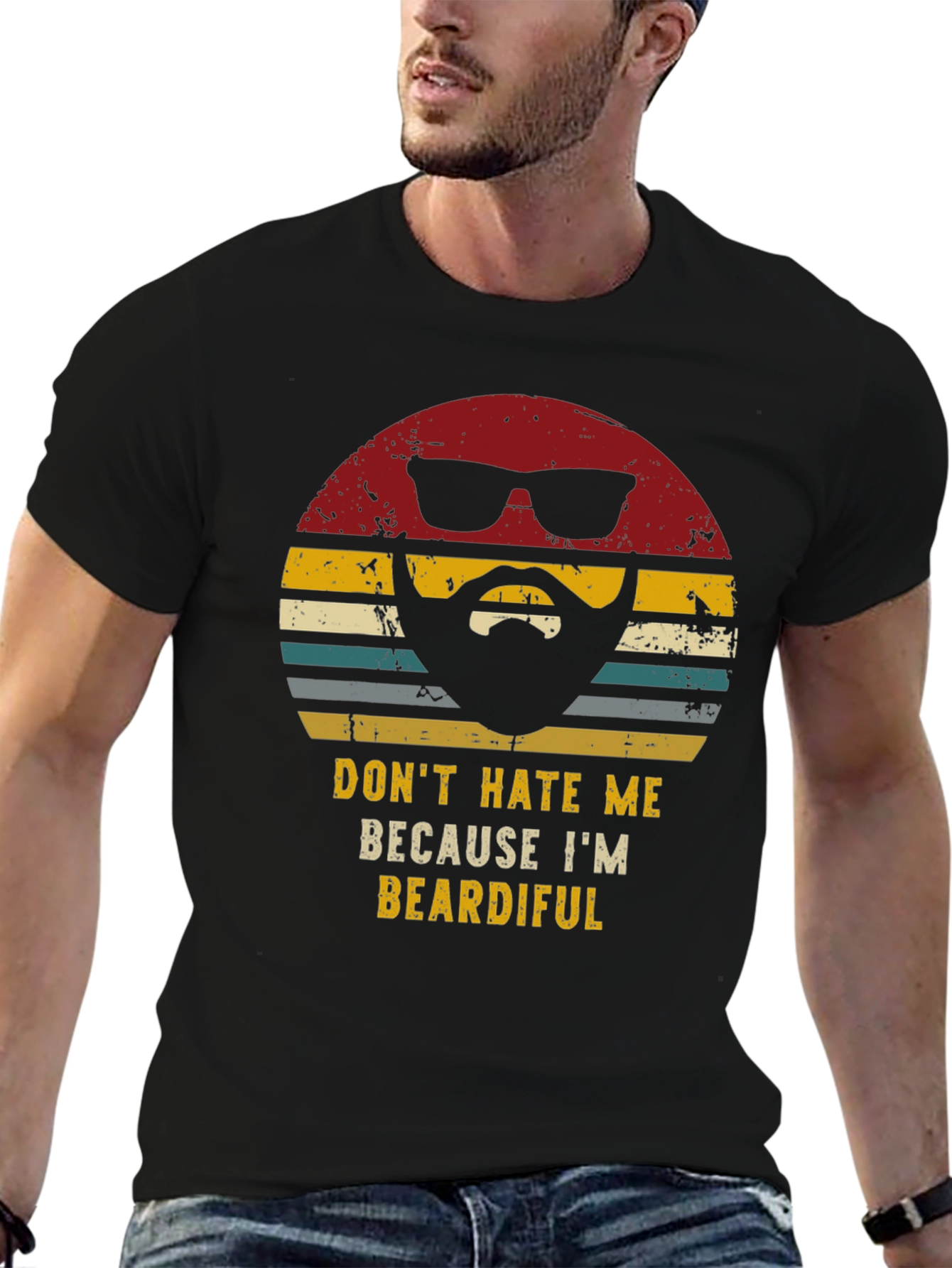 Beardiful Graphic T-Shirt - Novelty Mens Tee