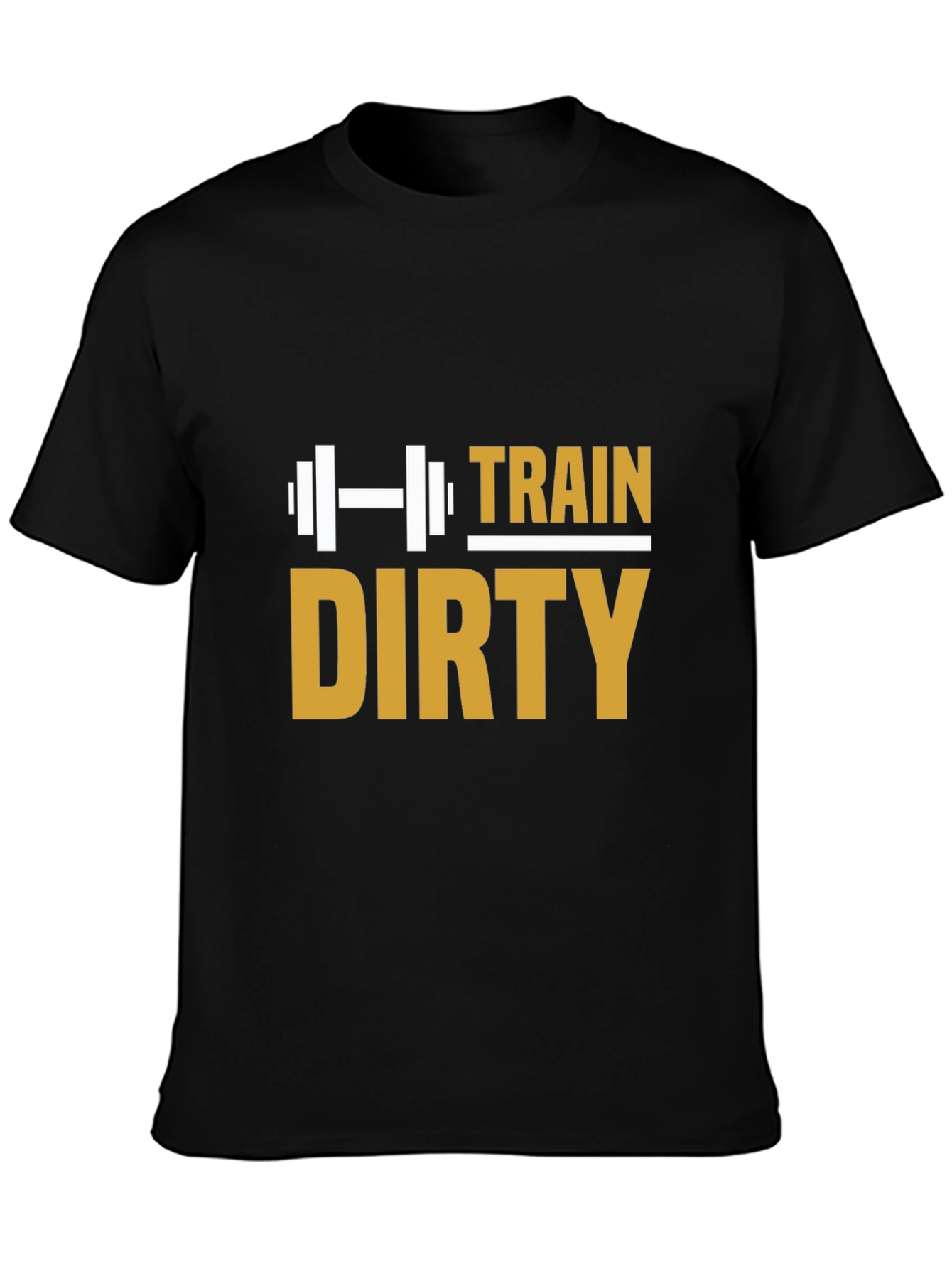 Train Dirty Graphic Tee - Black Cotton Gym Shirt