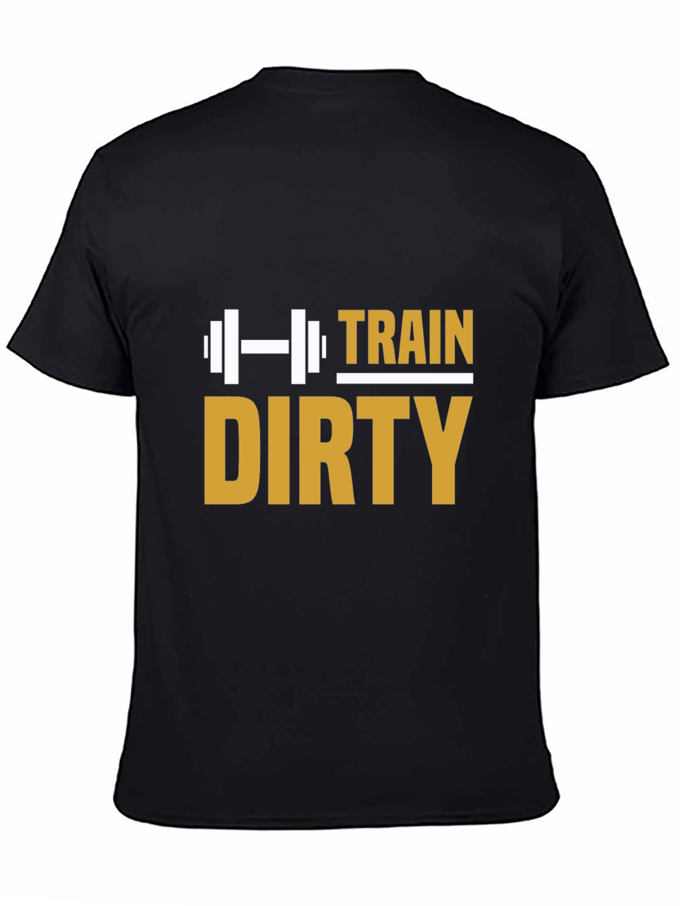 Train Dirty Graphic Tee - Black Cotton Gym Shirt
