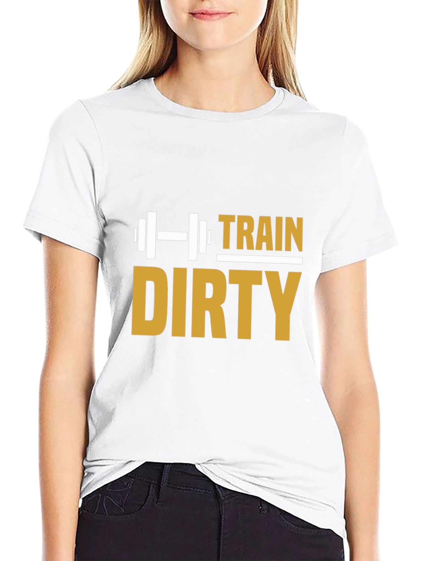 Train Dirty Graphic Tee - Black Cotton Gym Shirt