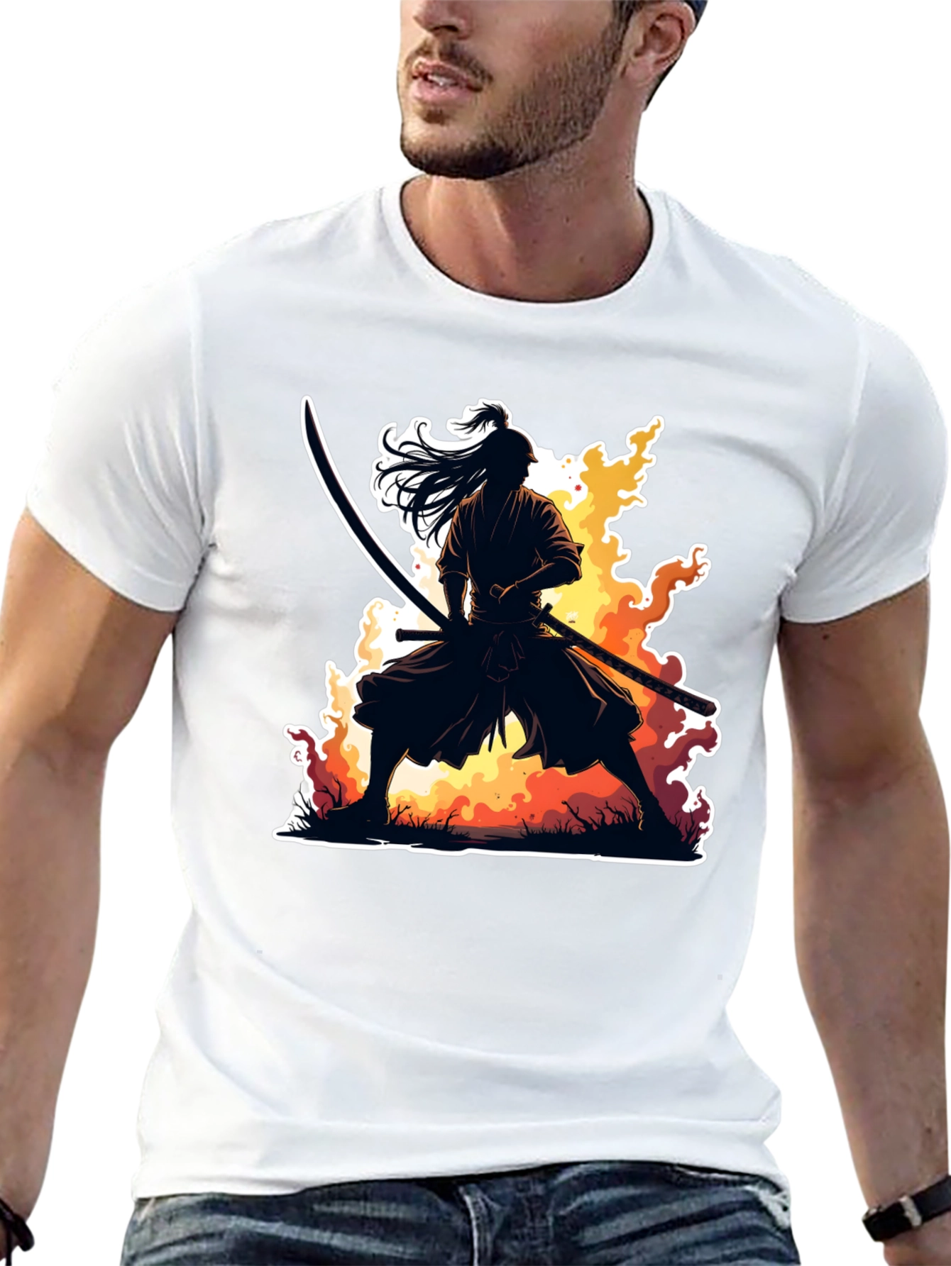 Samurai Warrior Graphic T-Shirt