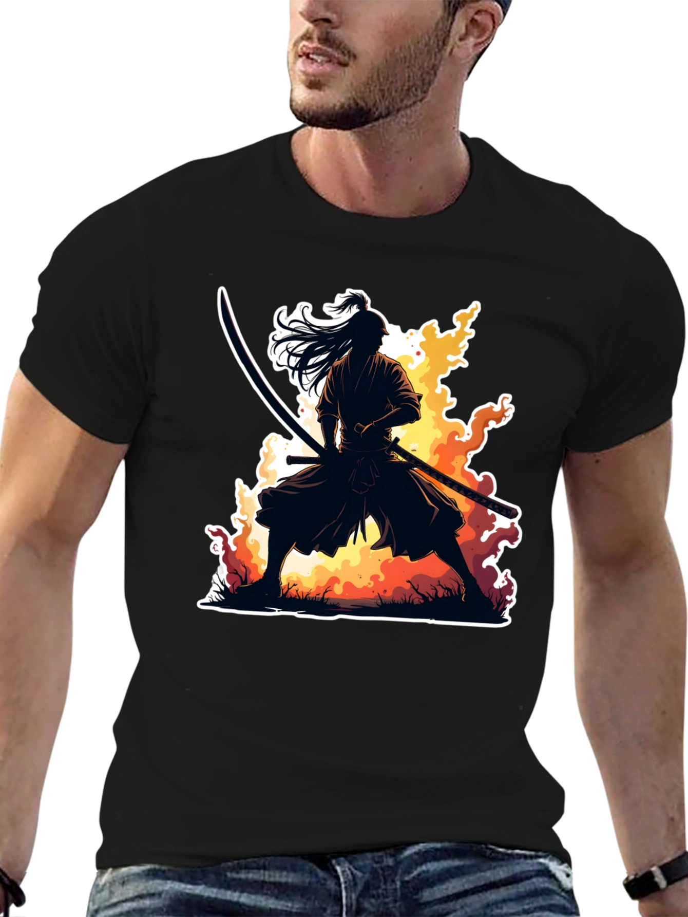 Samurai Warrior Graphic T-Shirt