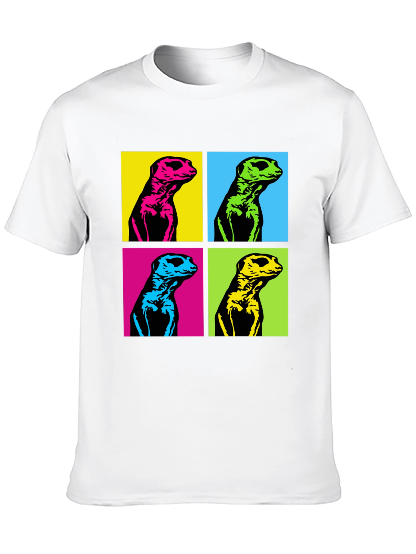 Pop Art Meerkat Graphic Tee - Unique Animal T-Shirt