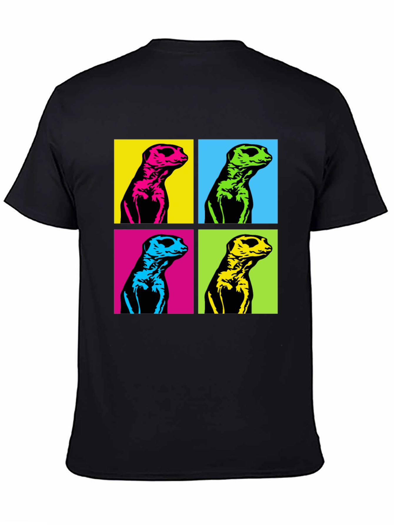 Pop Art Meerkat Graphic Tee - Unique Animal T-Shirt