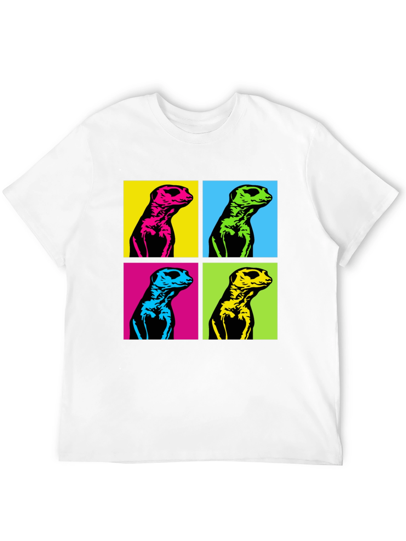 Pop Art Meerkat Graphic Tee - Unique Animal T-Shirt