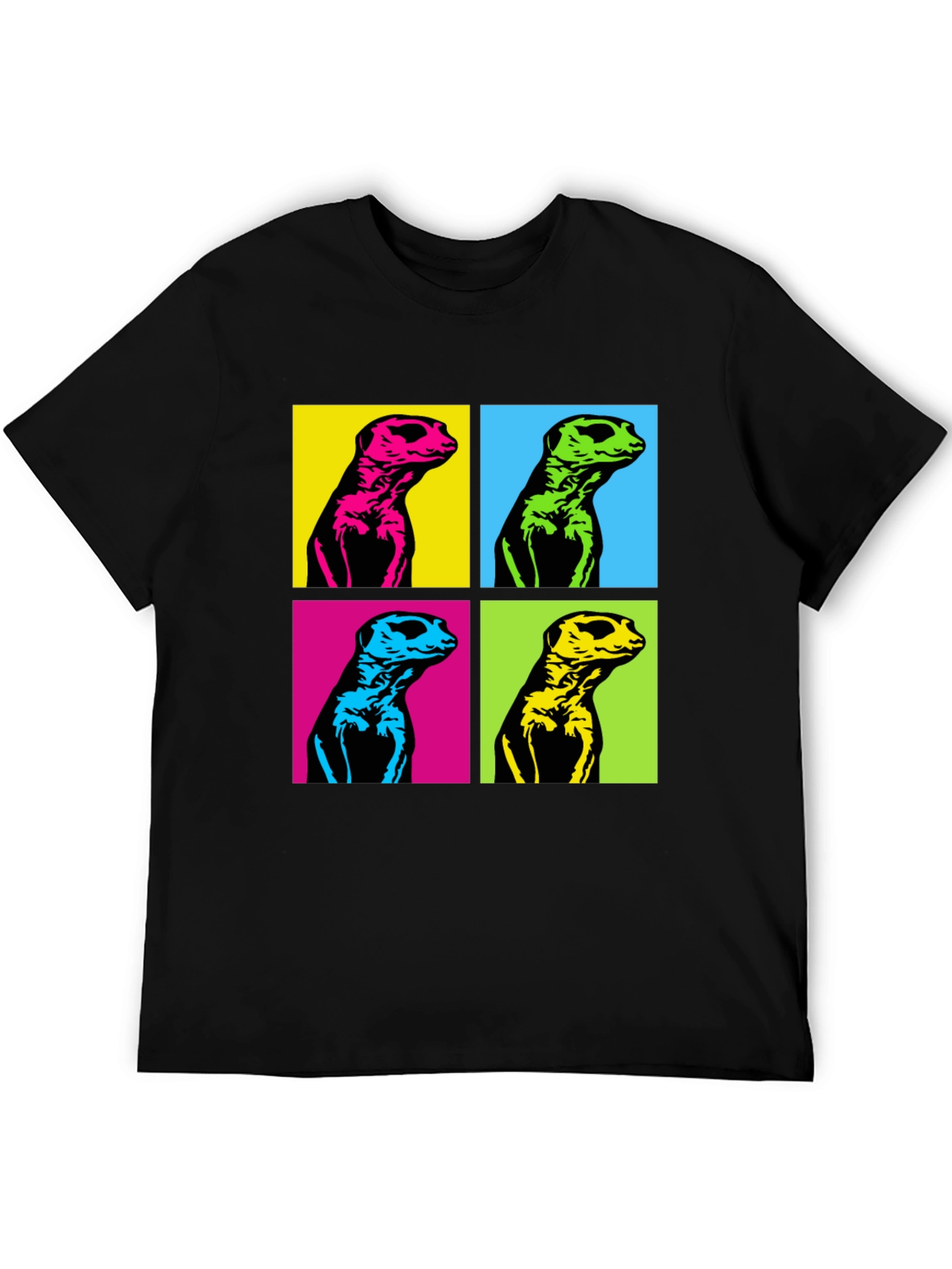 Pop Art Meerkat Graphic Tee - Unique Animal T-Shirt