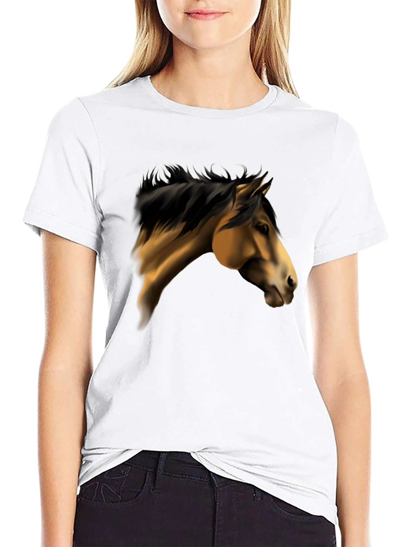 Horse Graphic Black T-Shirt