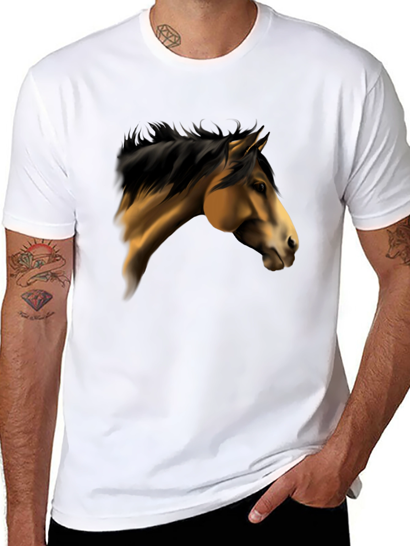 Horse Graphic Black T-Shirt