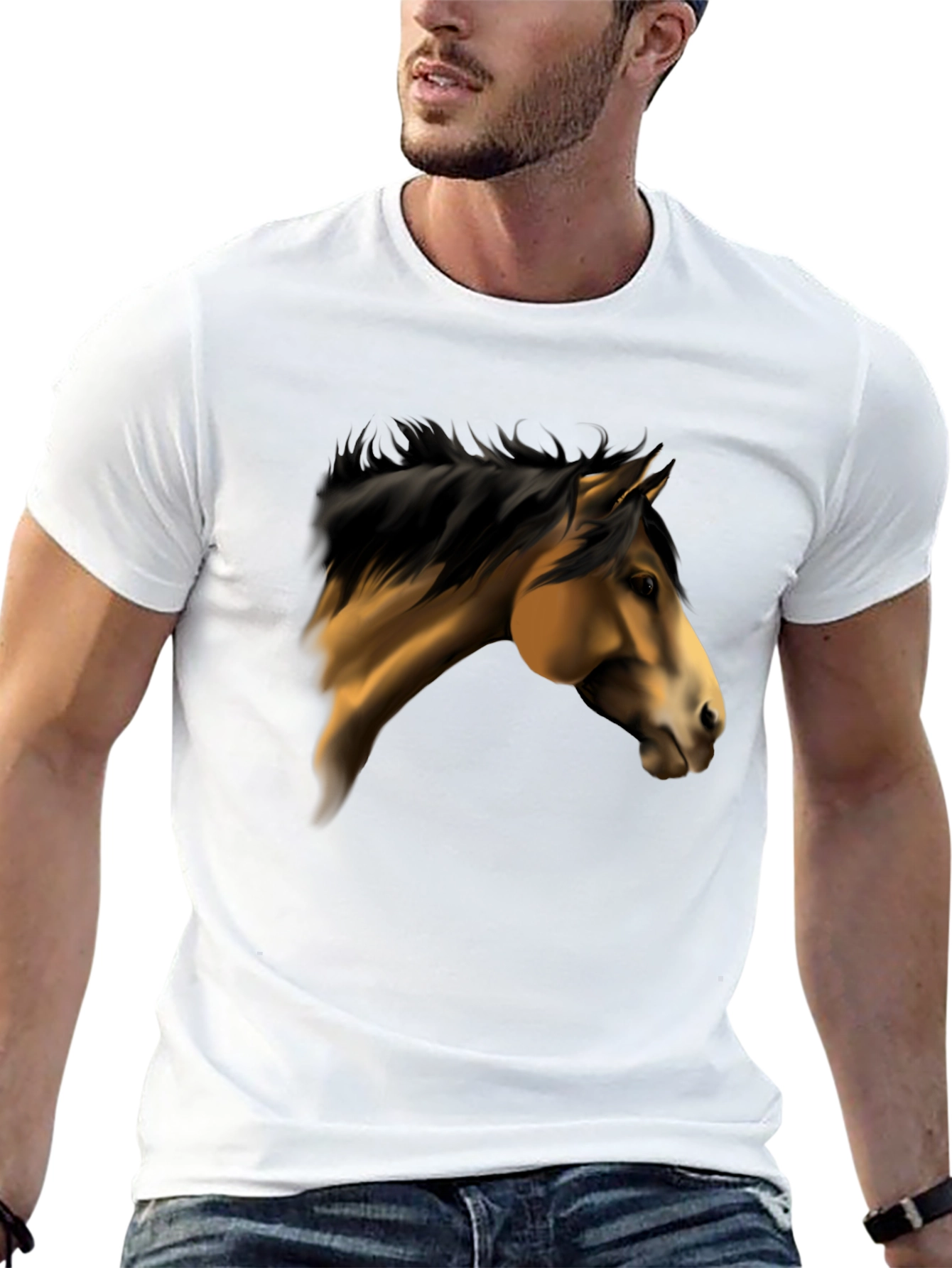 Horse Graphic Black T-Shirt