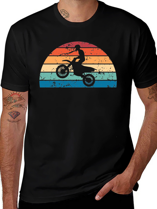 Retro Motocross Sunset Graphic Tee