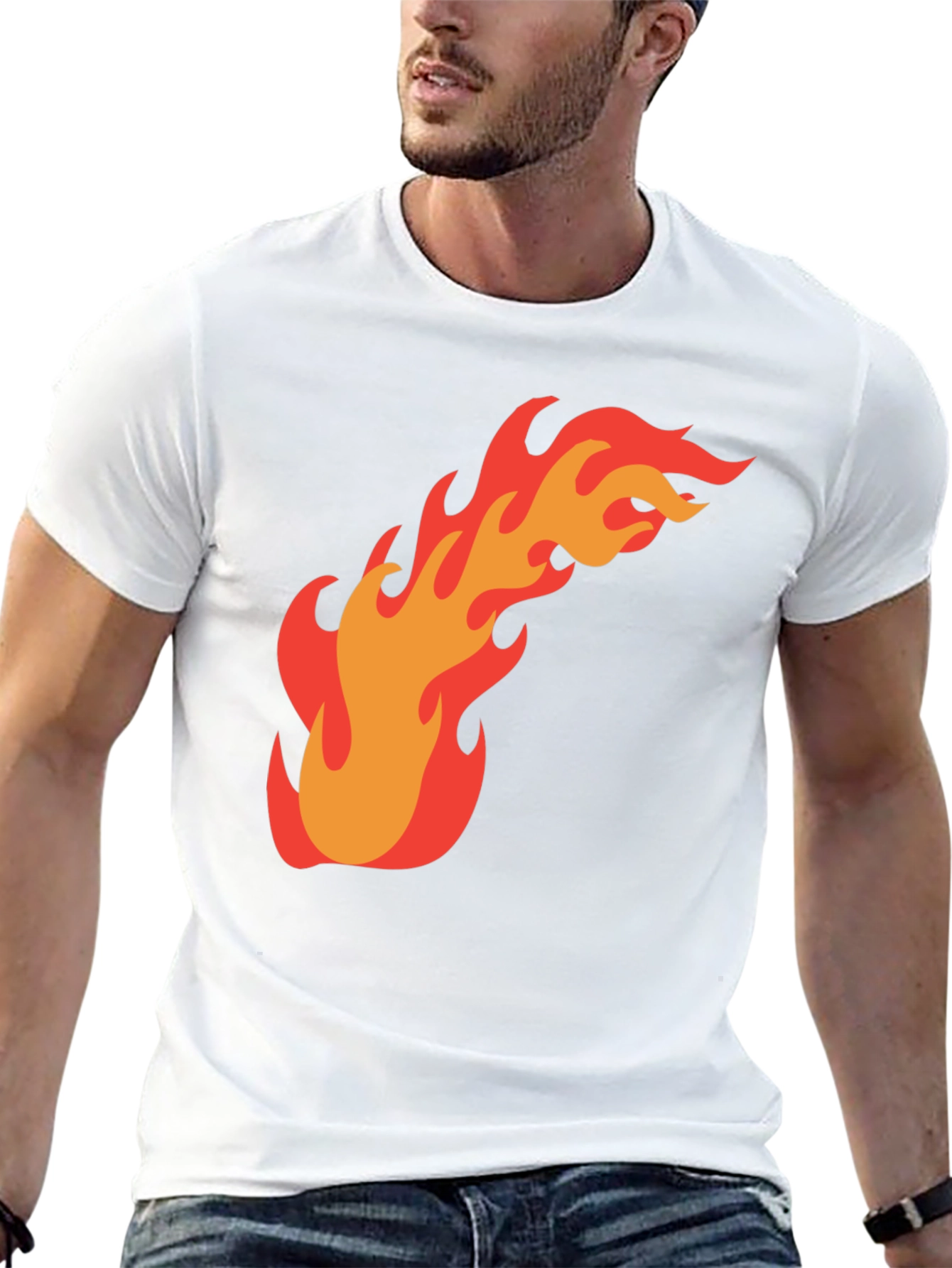 Flame Graphic Black T-Shirt - Bold Design