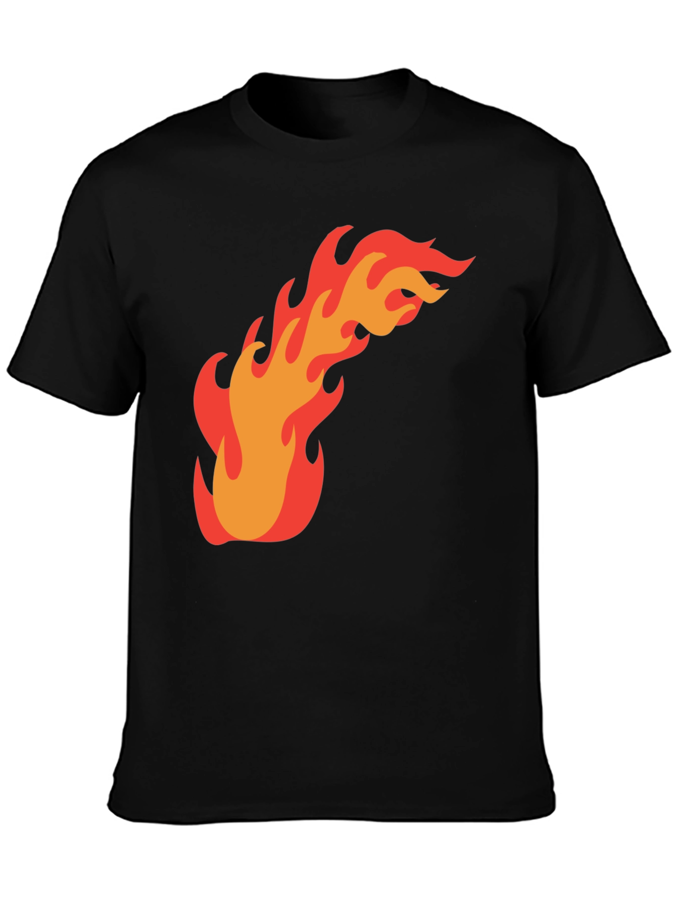 Flame Graphic Black T-Shirt - Bold Design