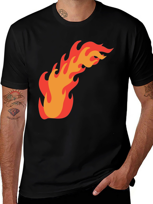 Flame Graphic Black T-Shirt - Bold Design