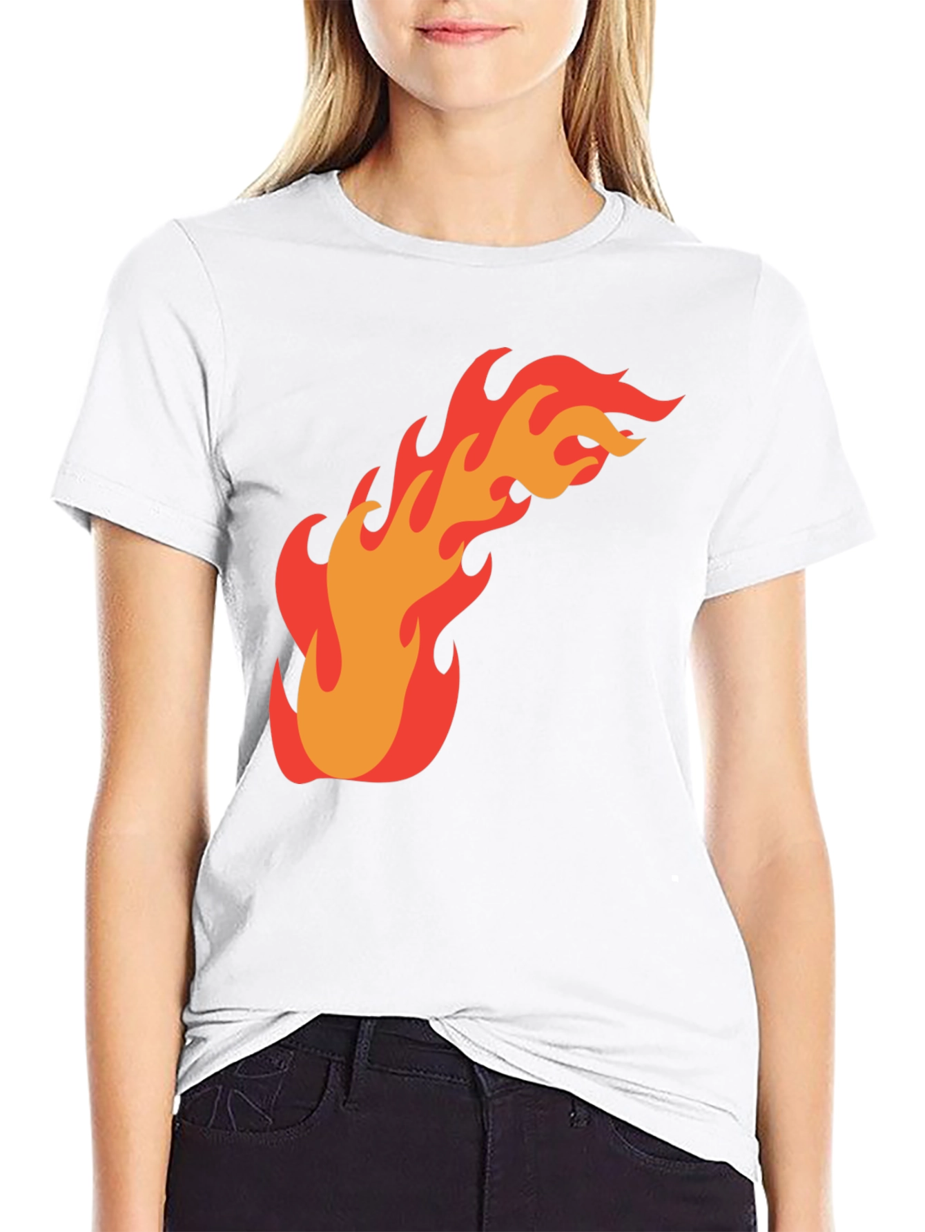 Flame Graphic Black T-Shirt - Bold Design