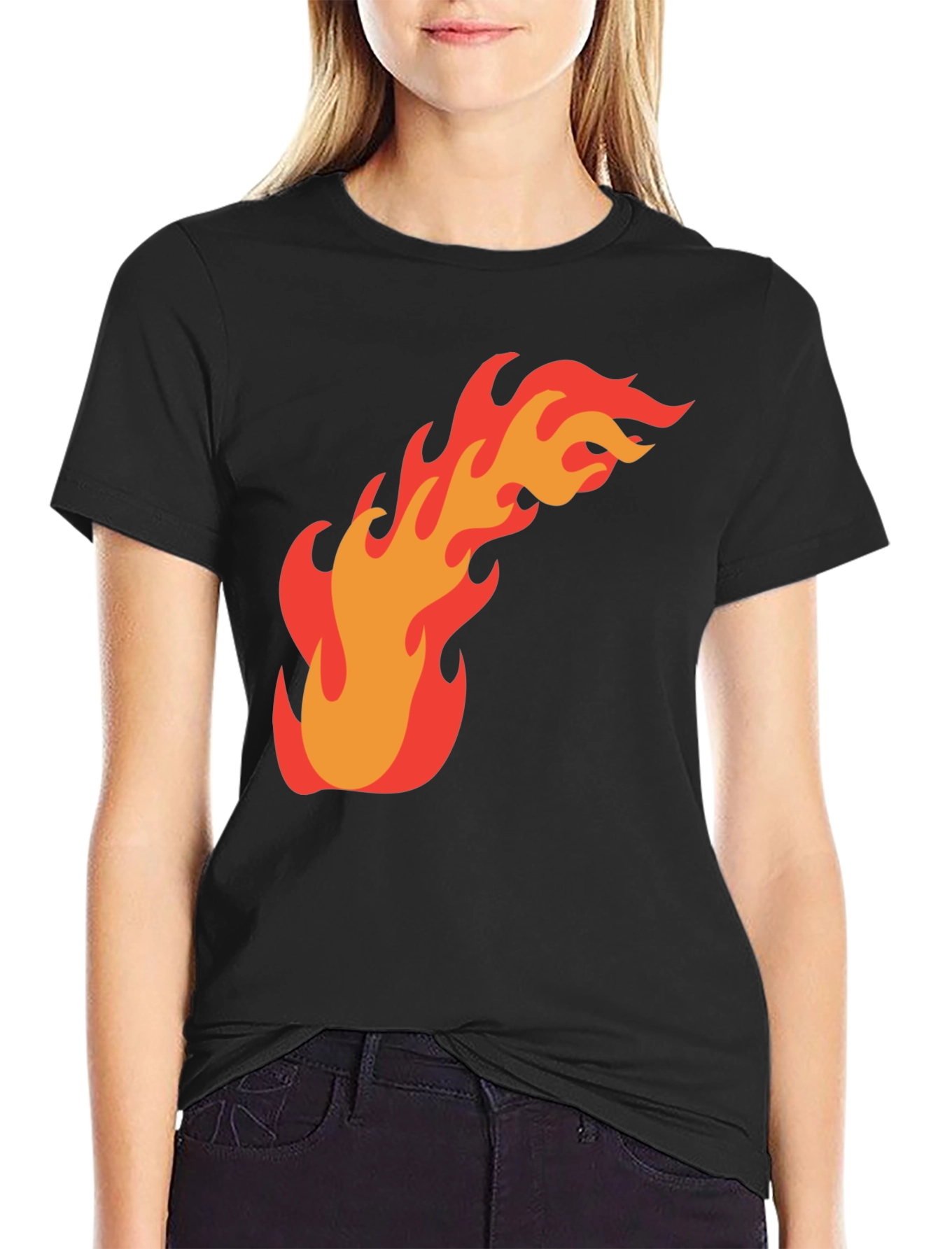 Flame Graphic Black T-Shirt - Bold Design