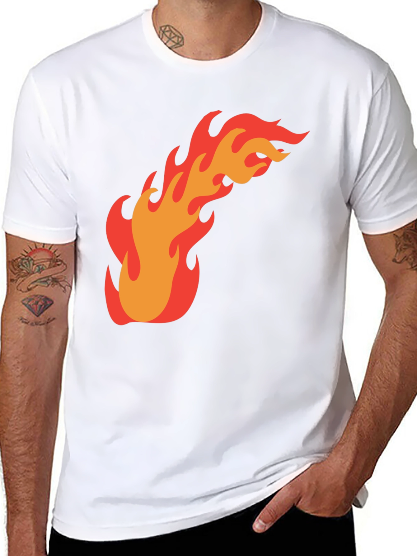 Flame Graphic Black T-Shirt - Bold Design