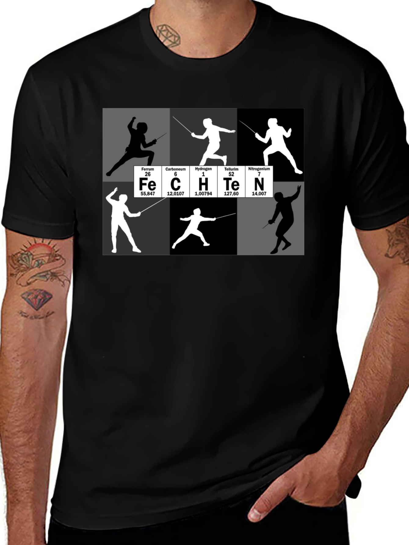 Periodic Table Fencing T-Shirt Sport Tee