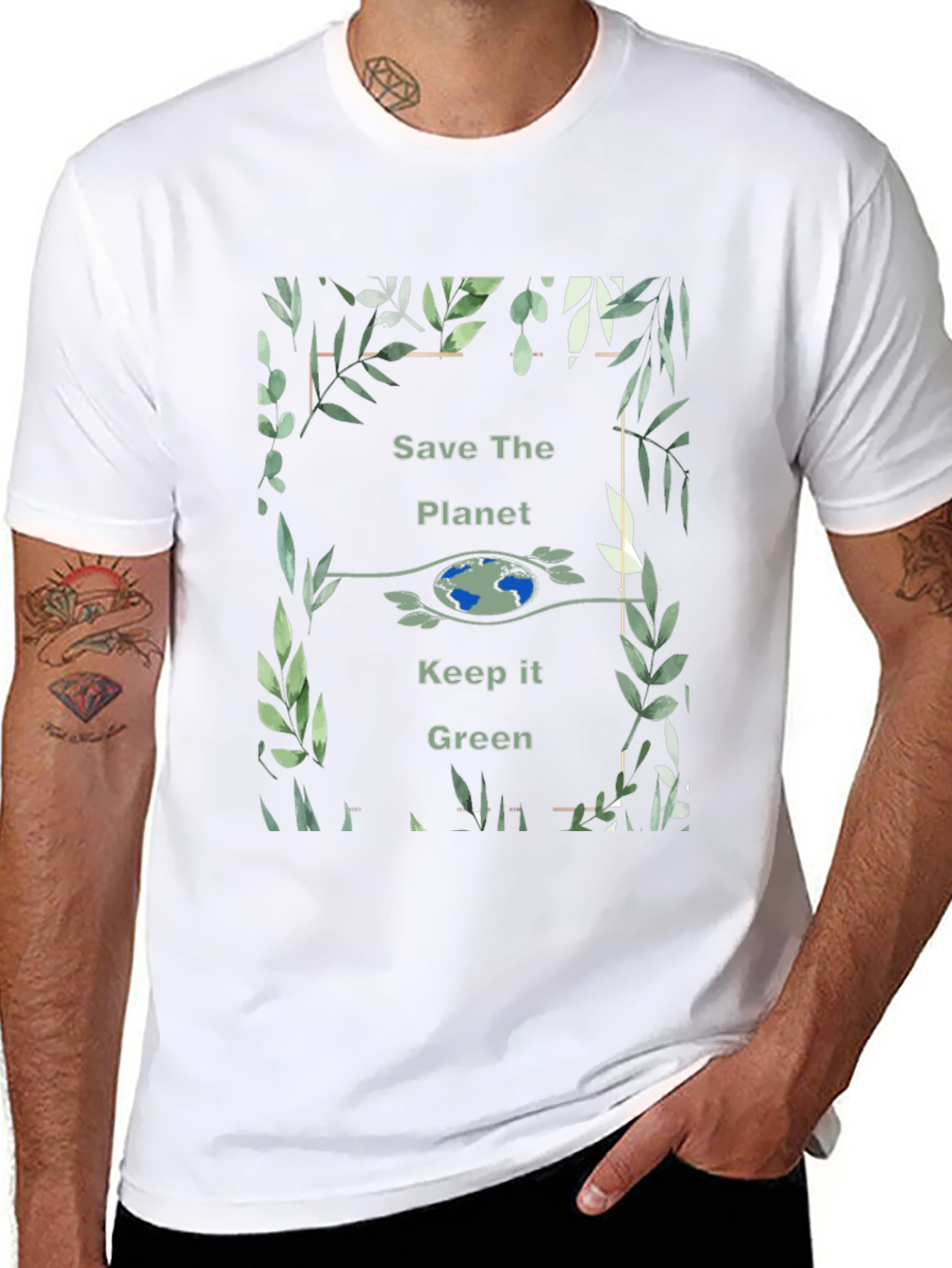 Eco-Friendly Save The Planet Graphic T-Shirt