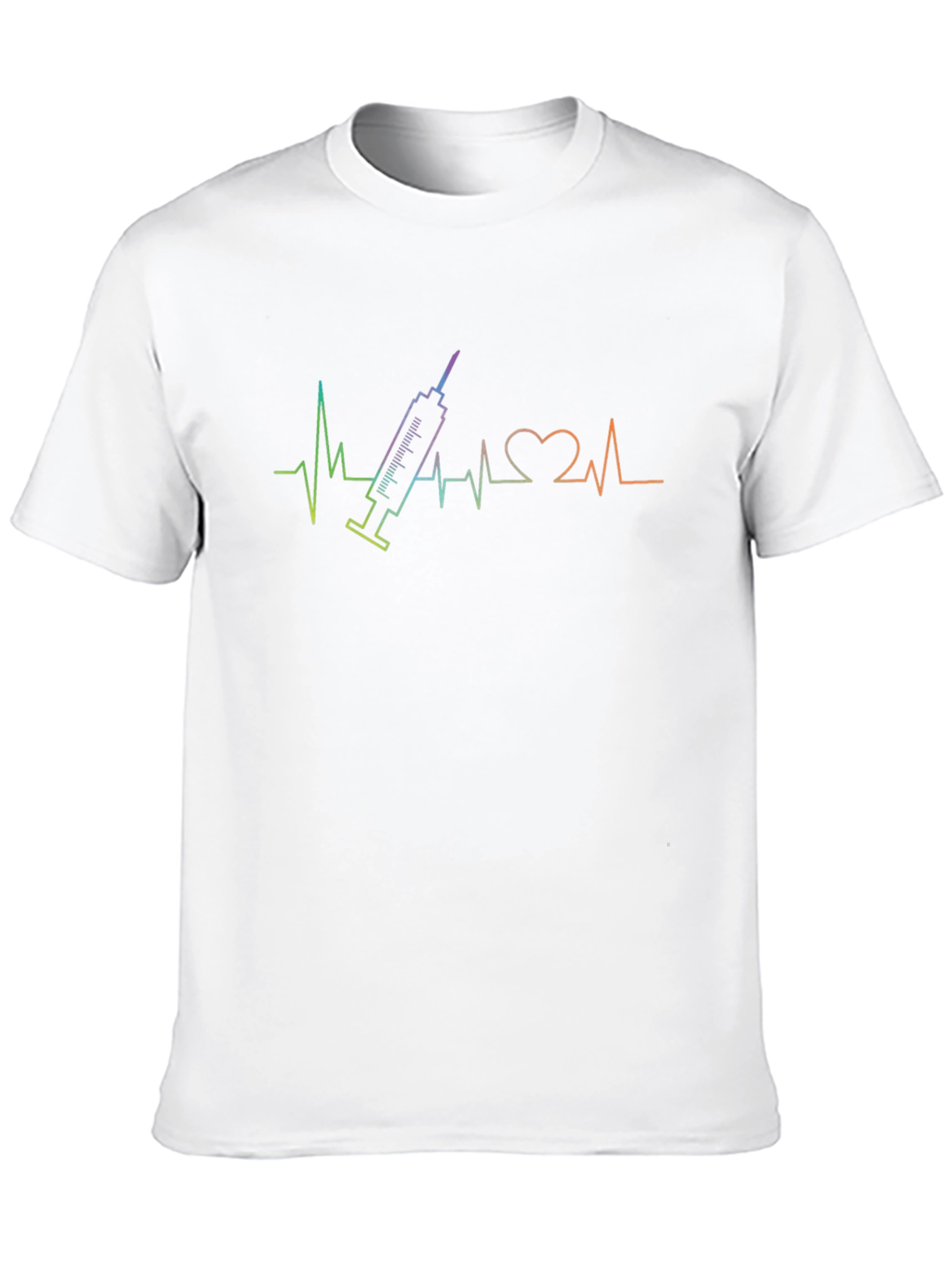 Vaccine Heartbeat Graphic Tee - Black