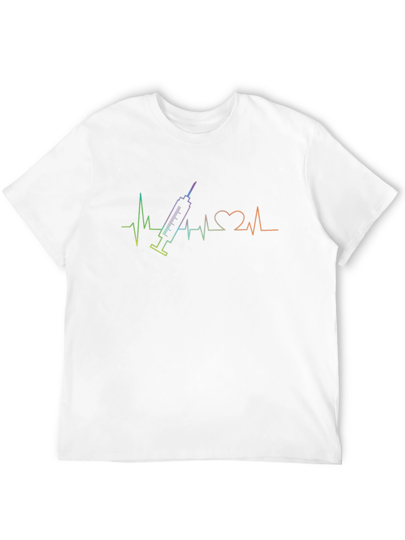 Vaccine Heartbeat Graphic Tee - Black