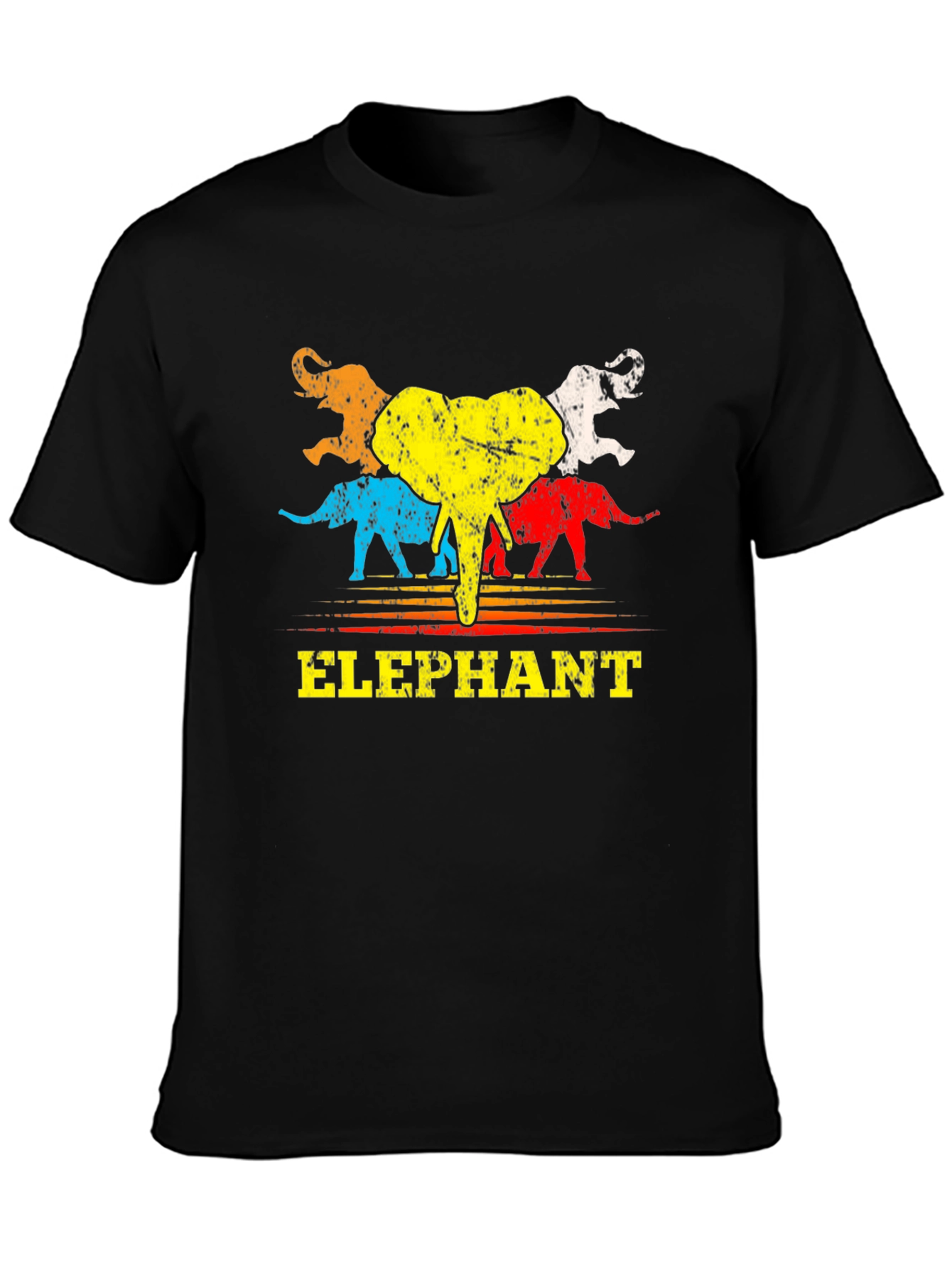 Retro Elephant Graphic T-Shirt