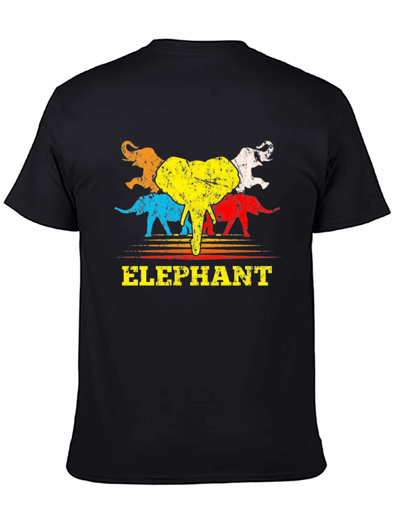 Retro Elephant Graphic T-Shirt