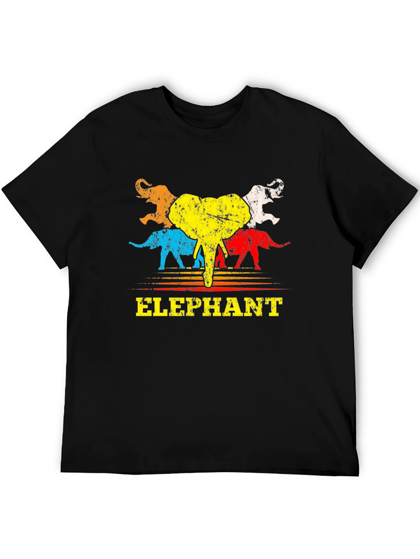 Retro Elephant Graphic T-Shirt