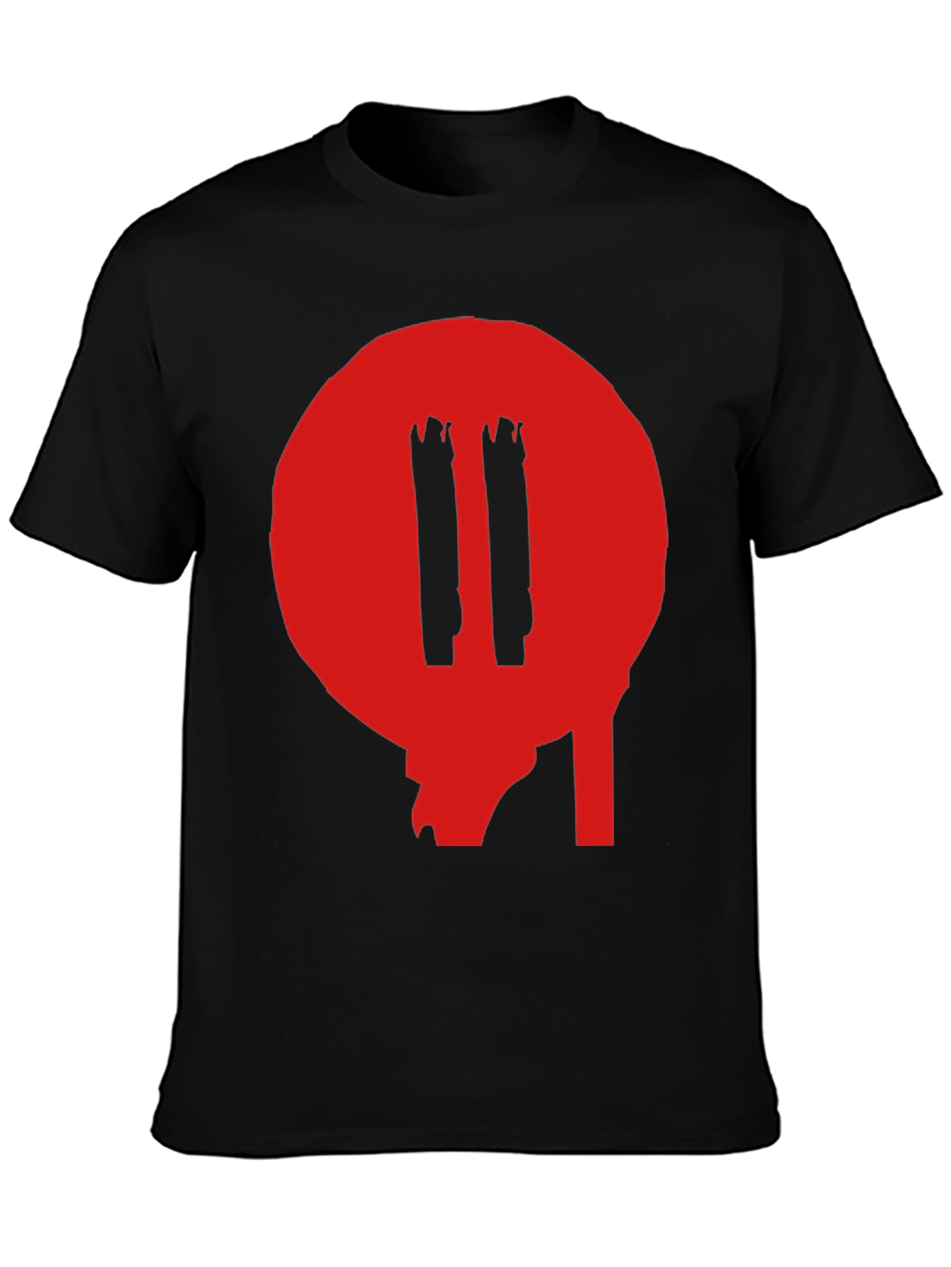 Black T-Shirt with Red Graphic