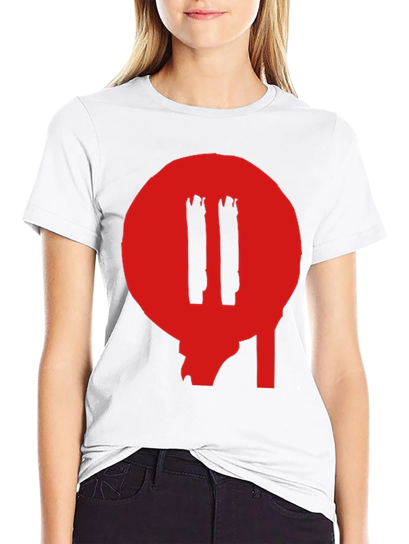 Black T-Shirt with Red Graphic