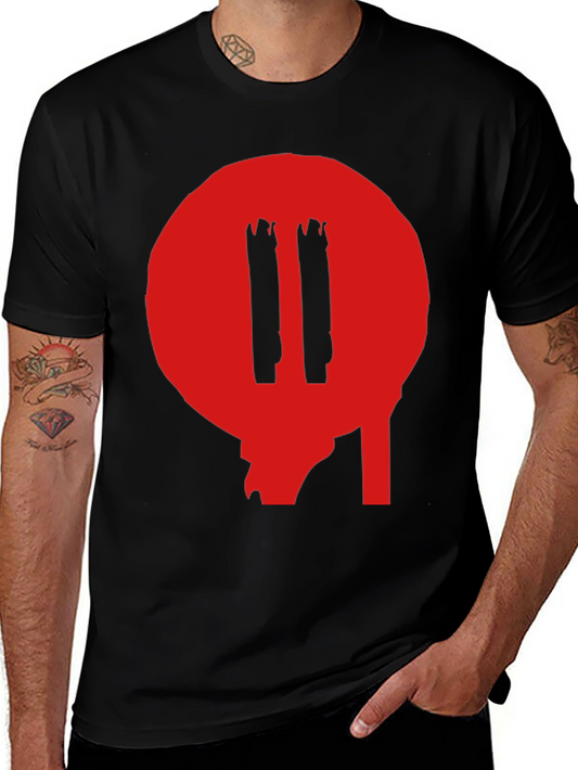 Black T-Shirt with Red Graphic