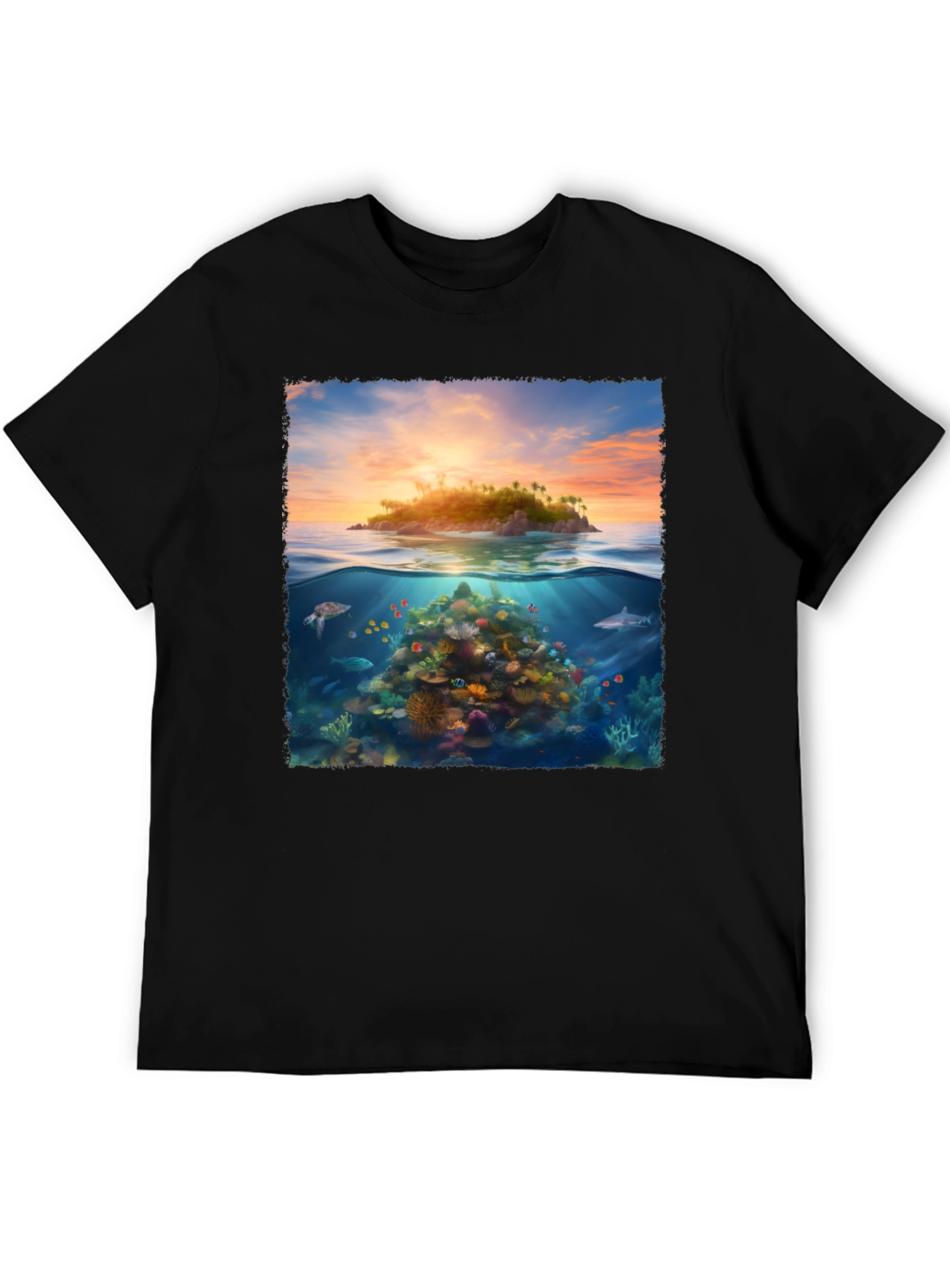 Tropical Island Reef Graphic Tee