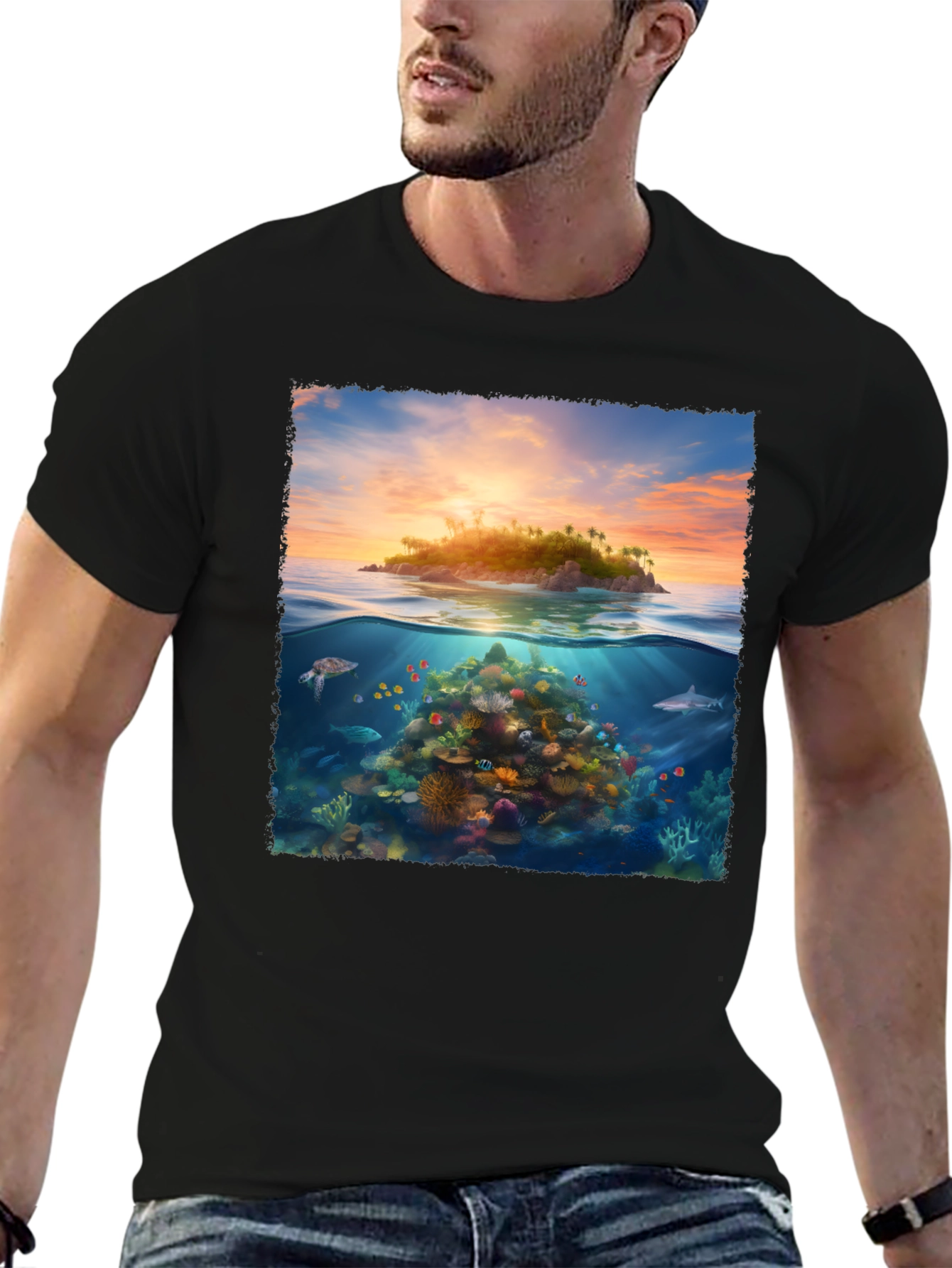 Tropical Island Reef Graphic Tee