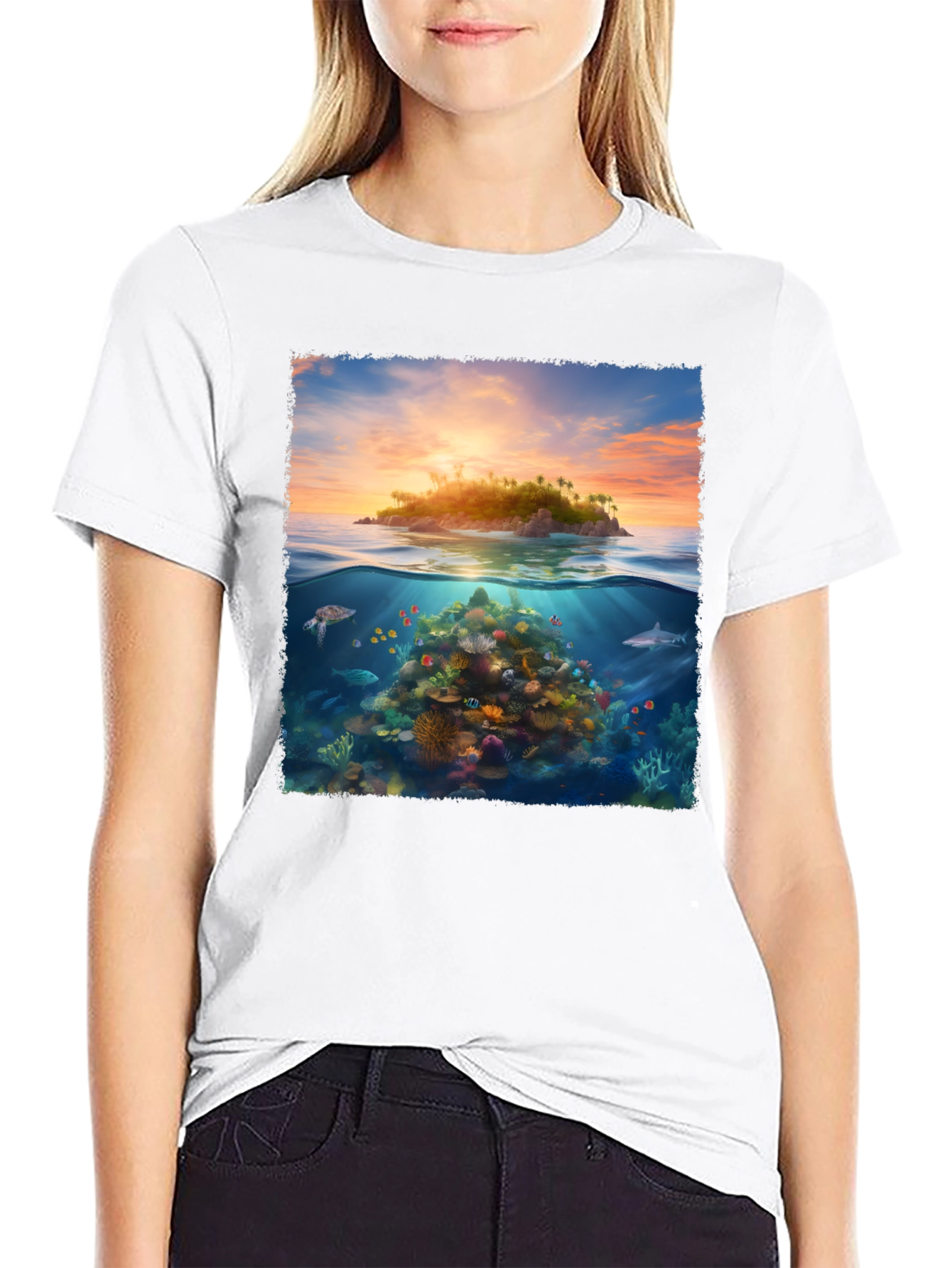 Tropical Island Reef Graphic Tee