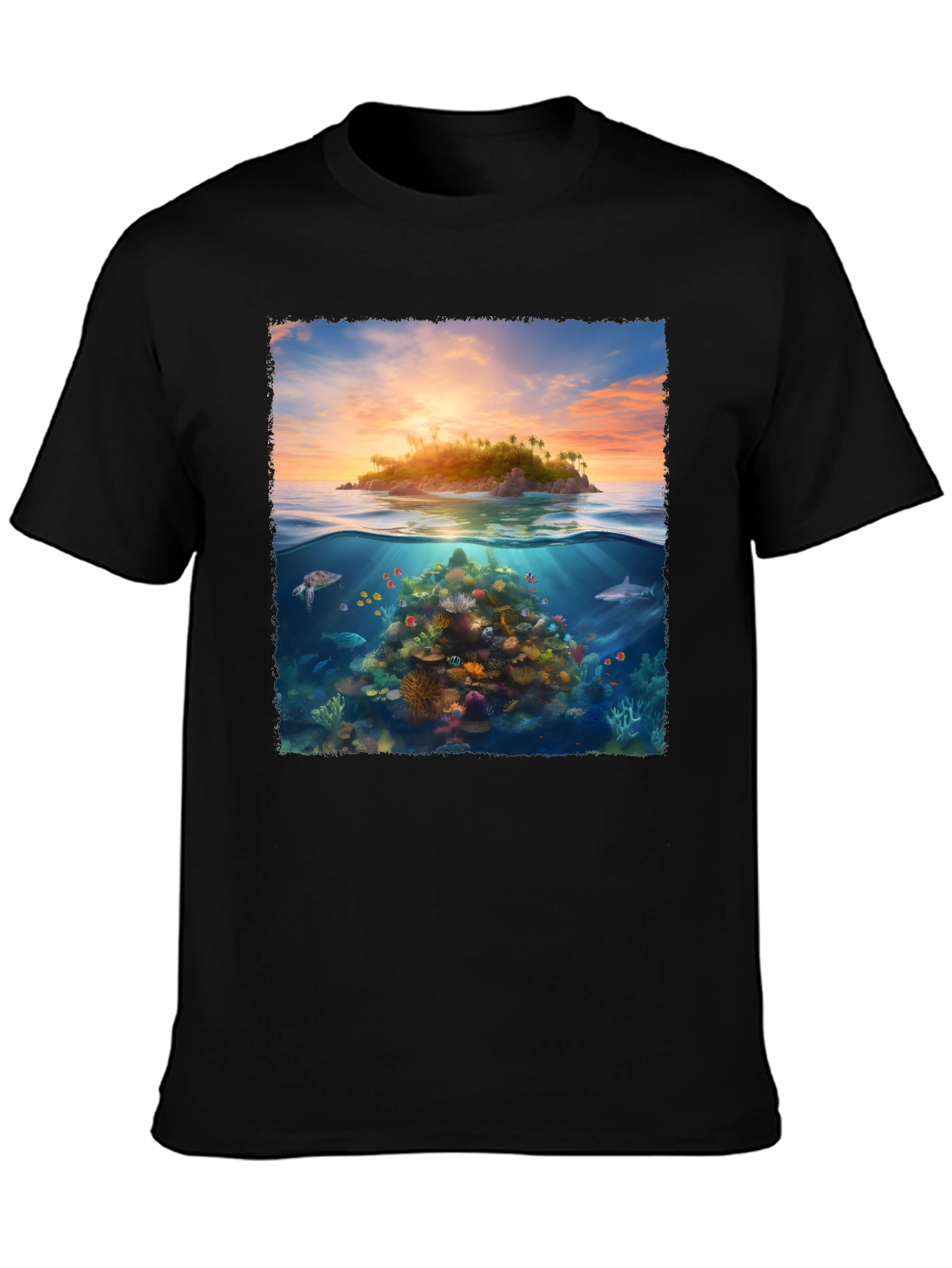 Tropical Island Reef Graphic Tee