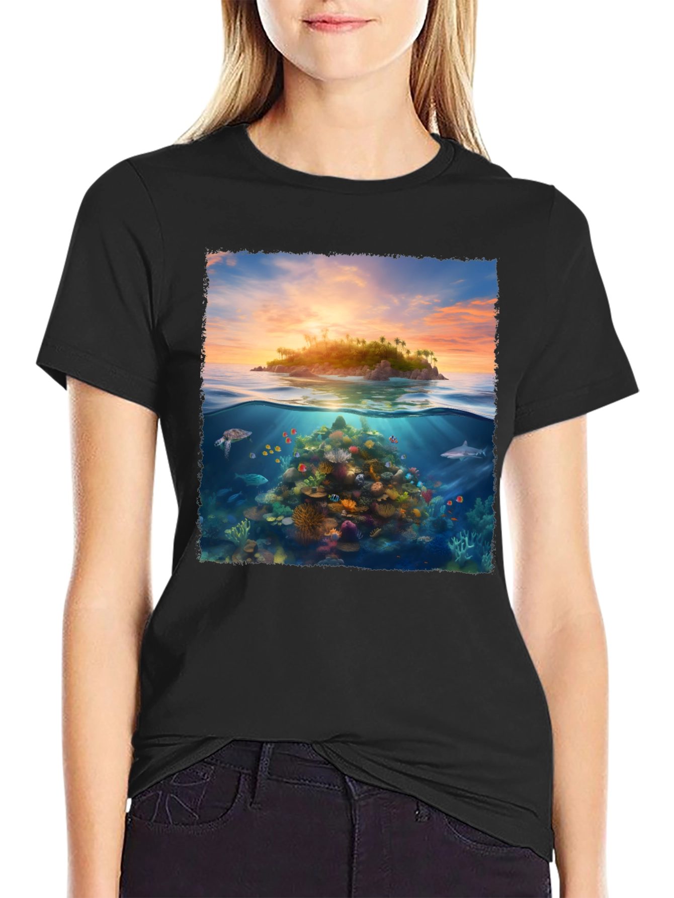 Tropical Island Reef Graphic Tee