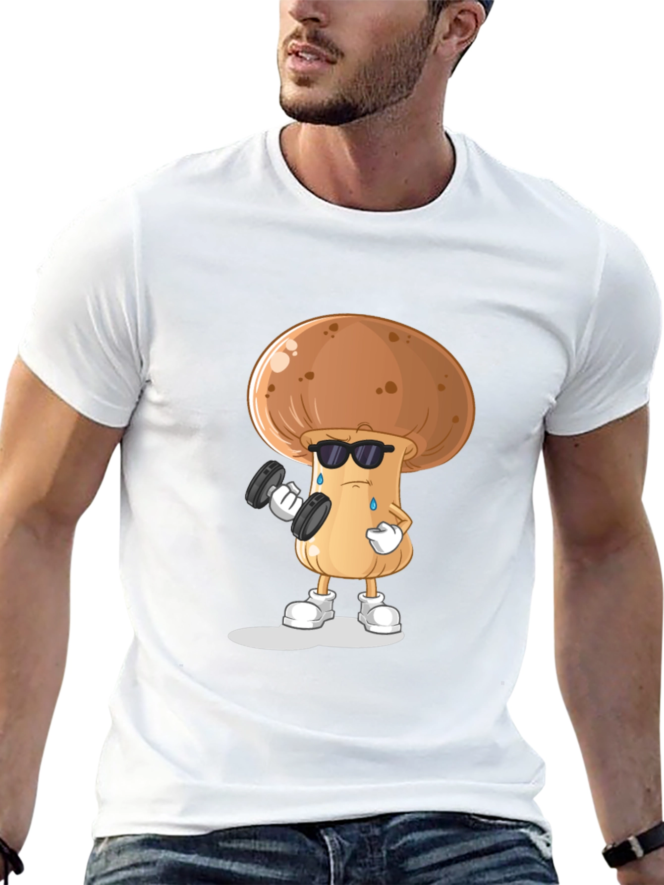 Mushroom Gym Black T-shirt