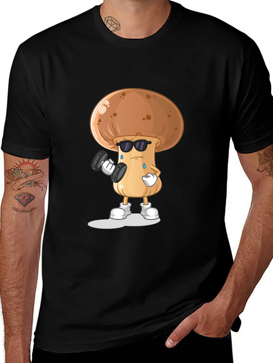 Mushroom Gym Black T-shirt