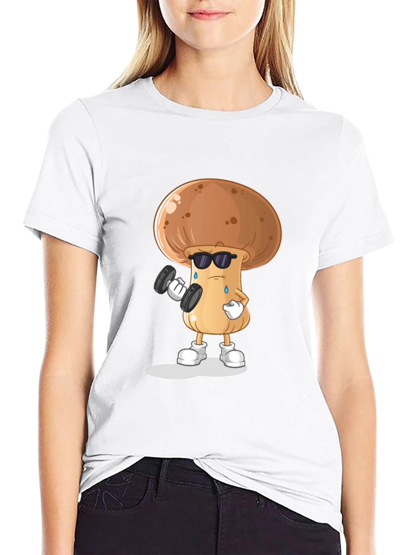 Mushroom Gym Black T-shirt