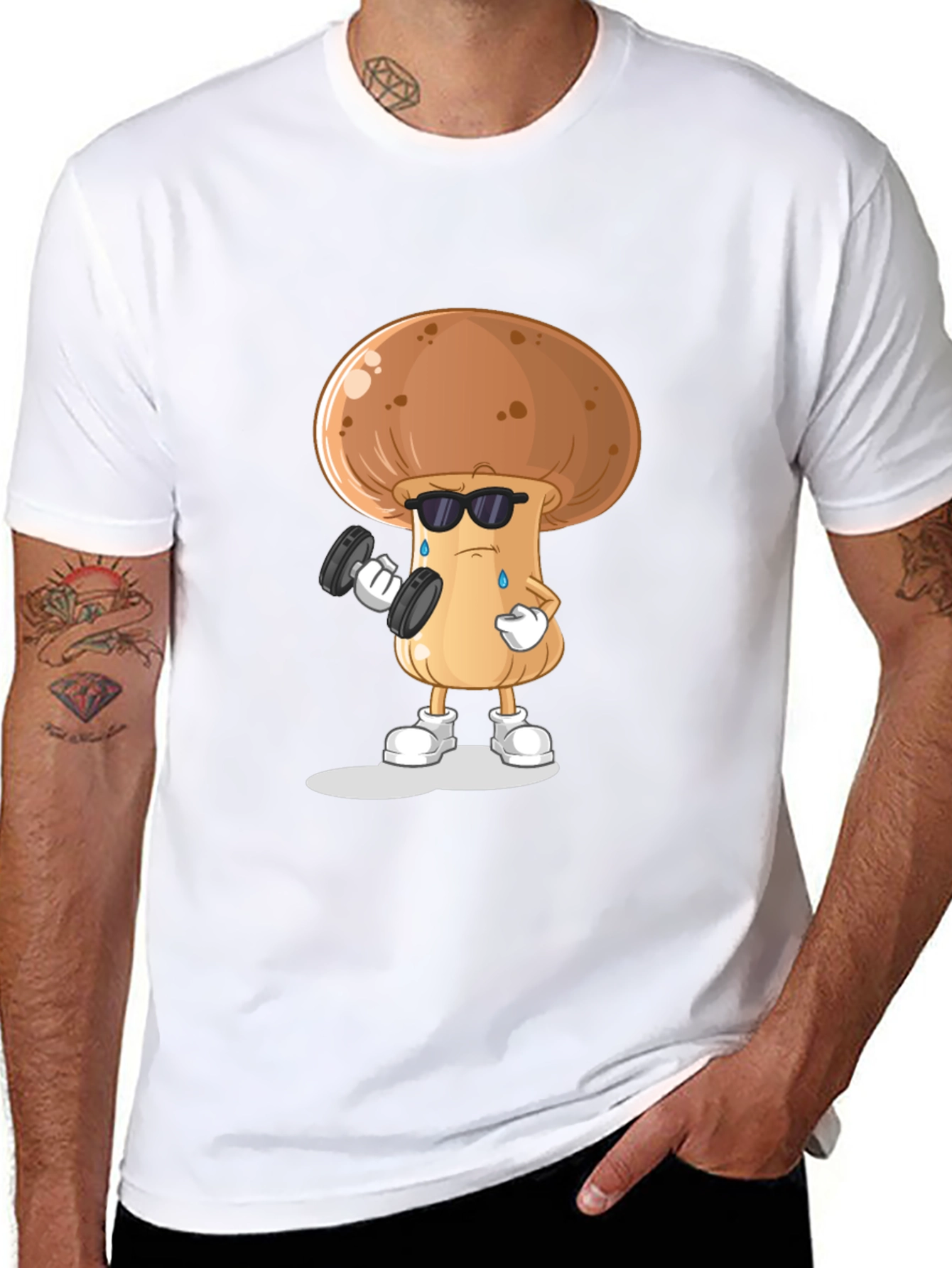 Mushroom Gym Black T-shirt