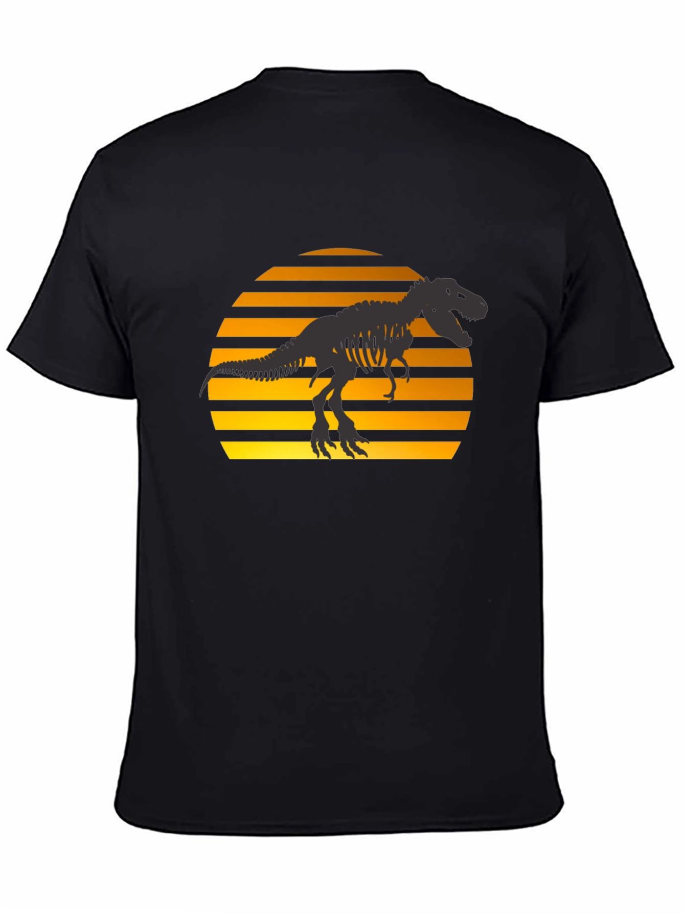 Dino Sunset T-Shirt - Black Graphic Tee