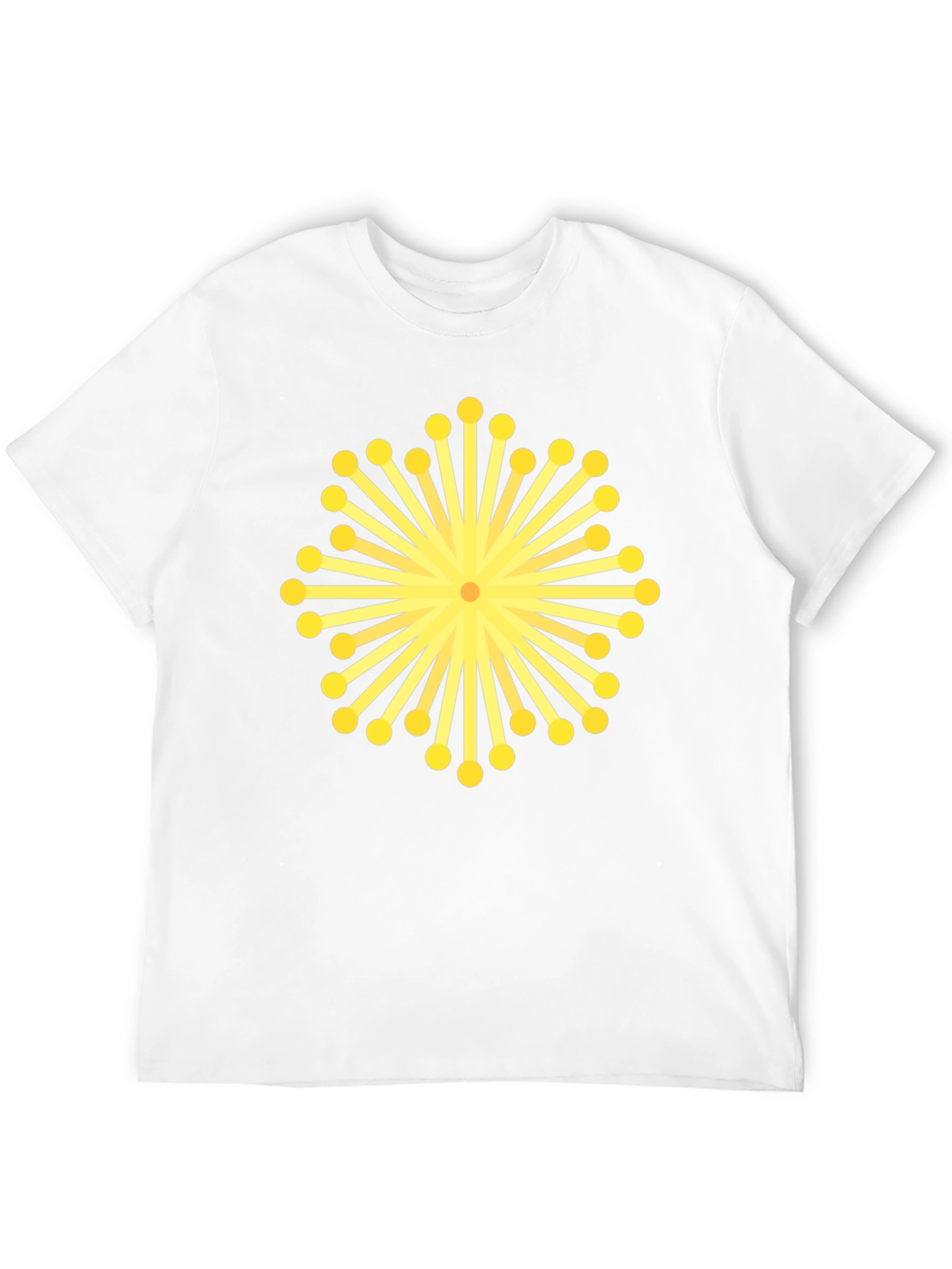 Geometric Burst Graphic Black T-Shirt