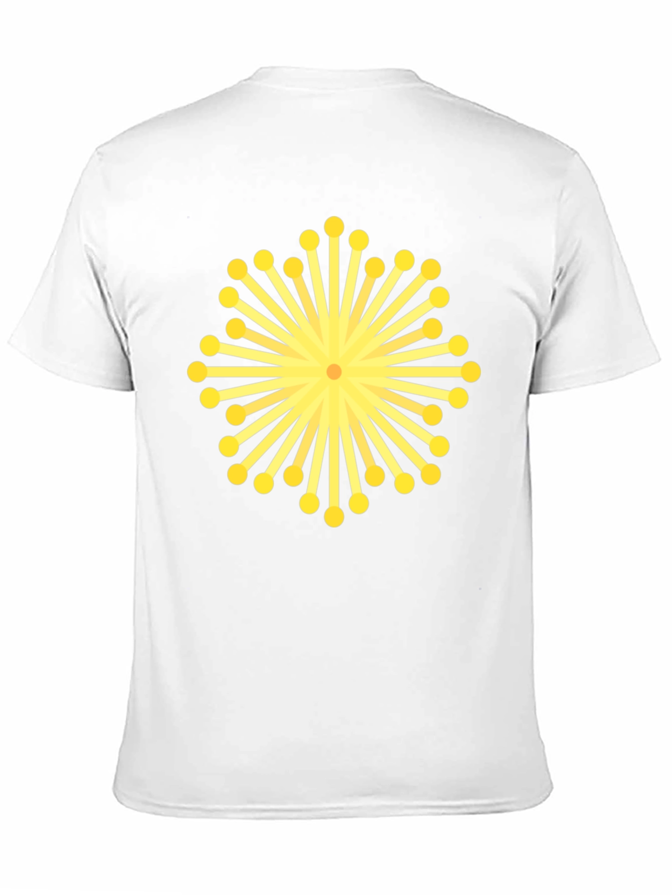 Geometric Burst Graphic Black T-Shirt