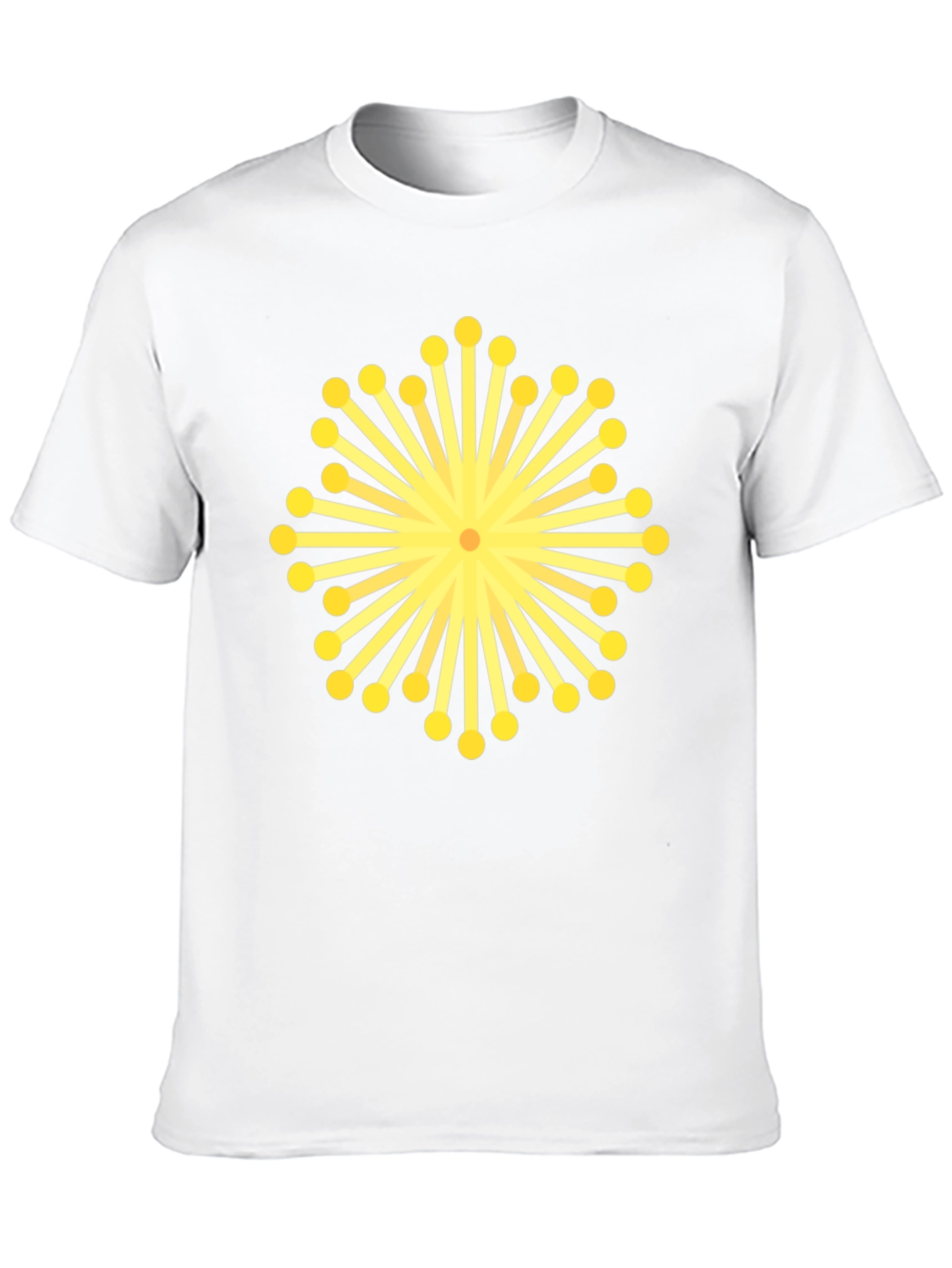 Geometric Burst Graphic Black T-Shirt