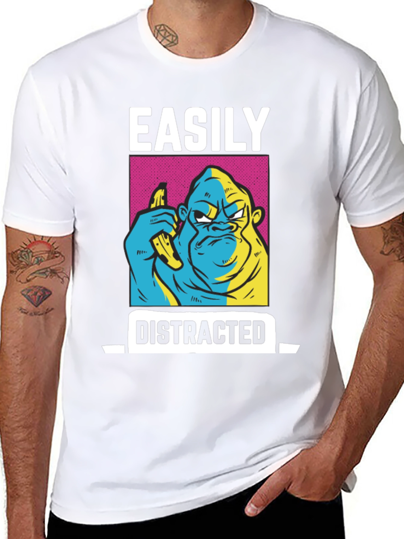 Easily Distracted Gorilla Graphic Tee